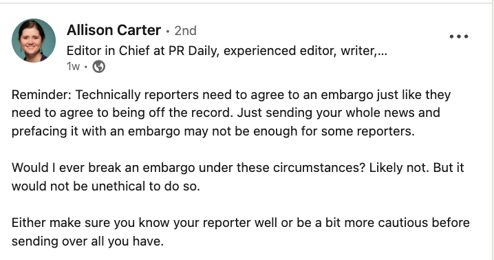 Breaking Down PR Embargoes | Carve Comms